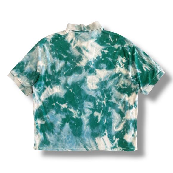 Vintage Polo Ralph Lauren Tie Dye Polo Shirt Men’s Small Green White Pony Logo - Picture 5 of 6